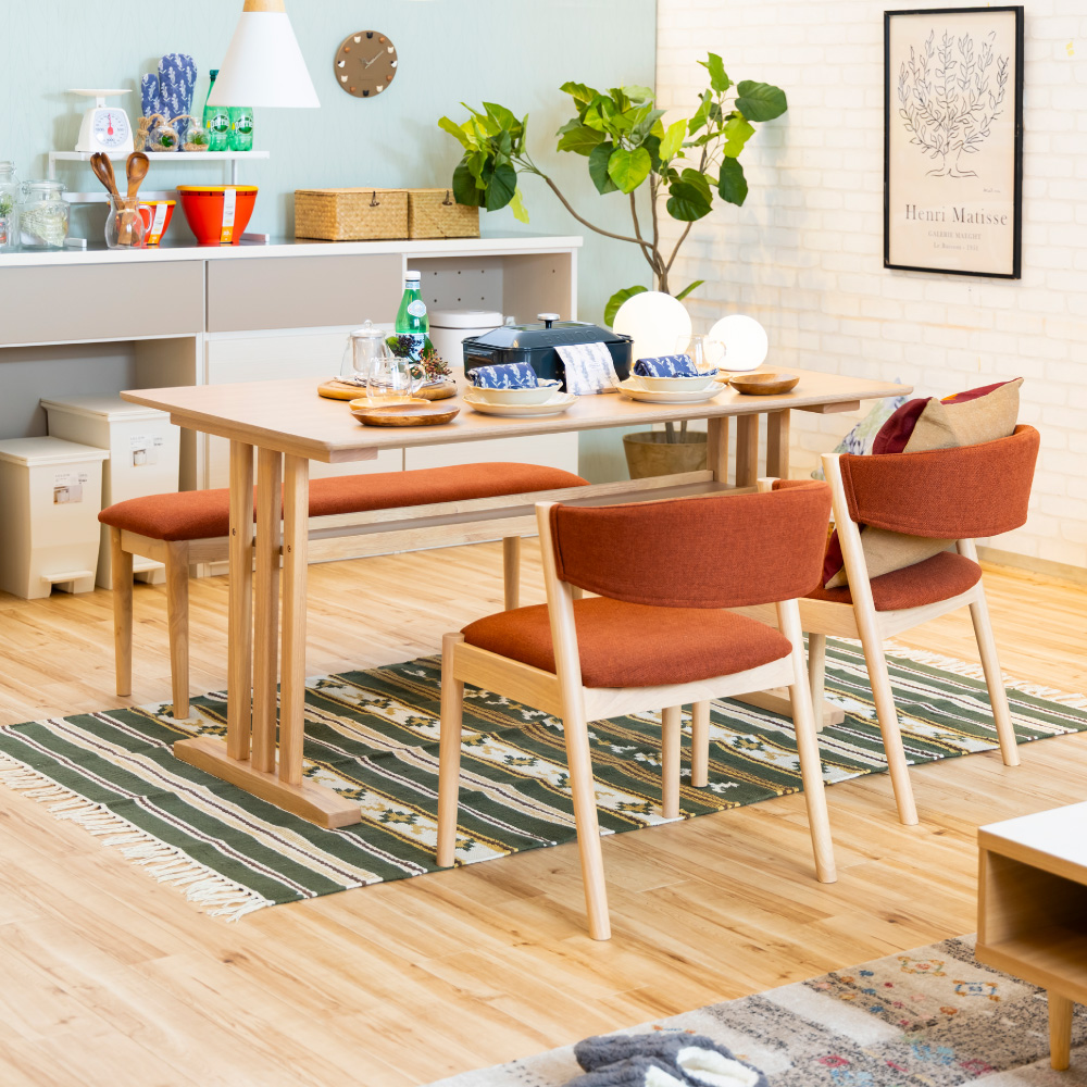 北欧テイスト 135cm幅 ダイニング4点セット フォーデンのご購入は